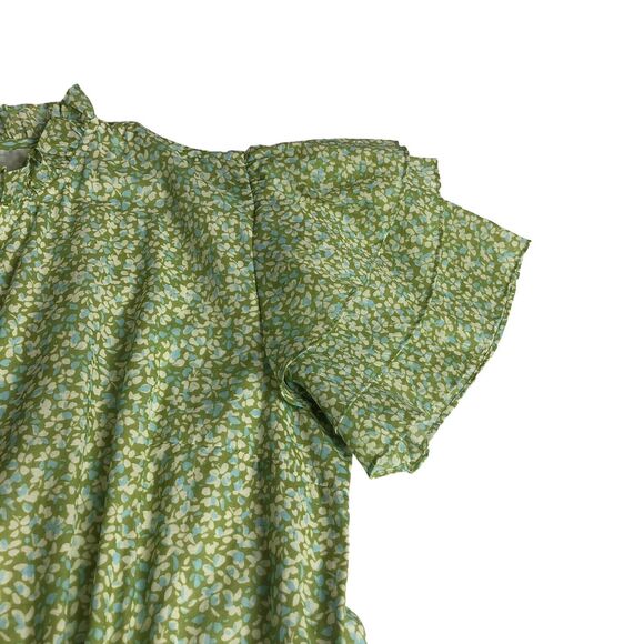 Olivia James The Label Dress Womens L Floral Delia Maxi Flutter Sleeve Cottage - Picture 6 of 16